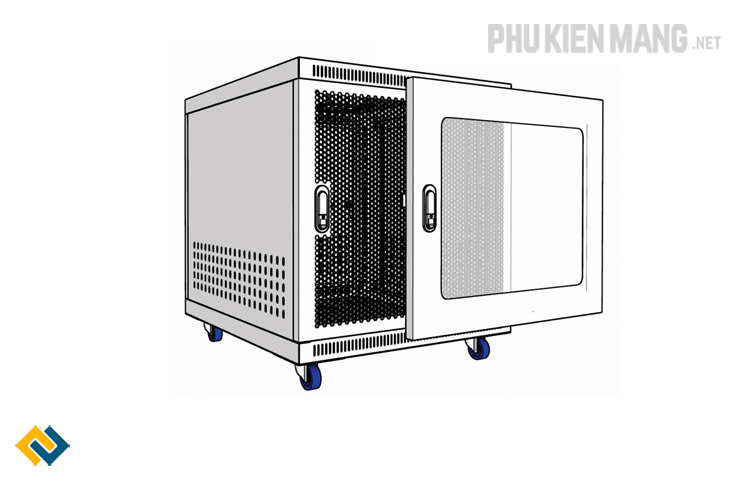 Tủ rack 10U D500, Tủ mạng 10U sâu 500 UNIRACK màu trắng giá rẻ, Tủ mạng ...