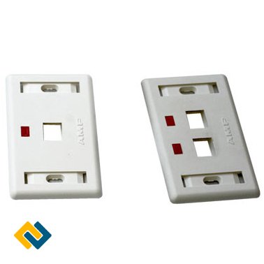 Mặt Wallplate AMP 1 Port Chữ nhật
