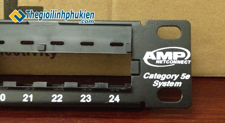 Patch Panel 24 port RJ45 AMP CAT 5E nhân rời, PATCH PANEL 24 PORT CAT5 AMP