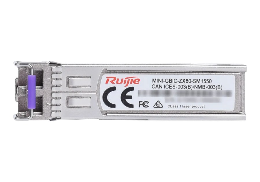 MINI-GBIC-ZX80-SM1550 nhìn từ trên, thân SFP 56,5 mm