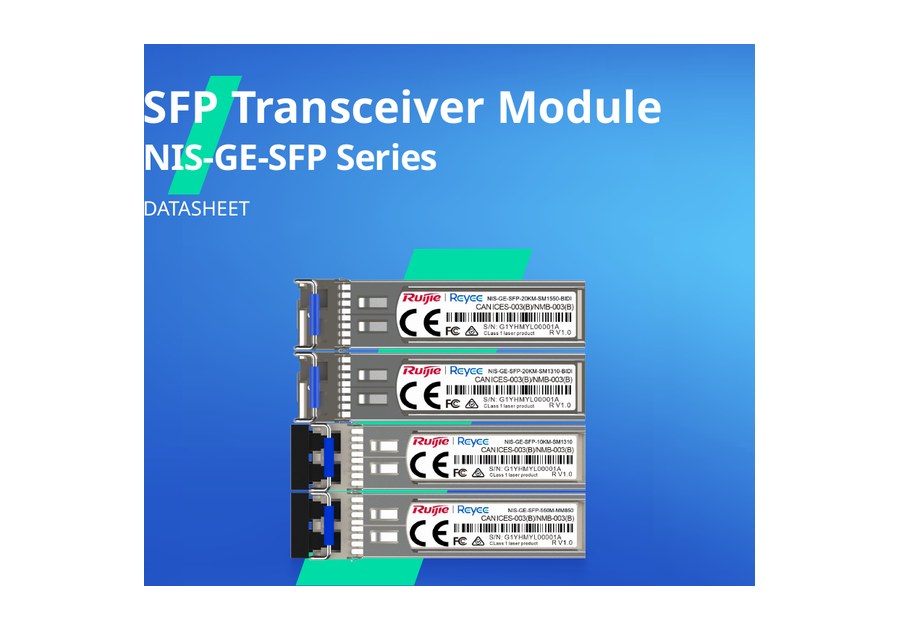 Trang bìa datasheet NIS-GE-SFP Series Ruijie Reyee, bản 09/11/2023