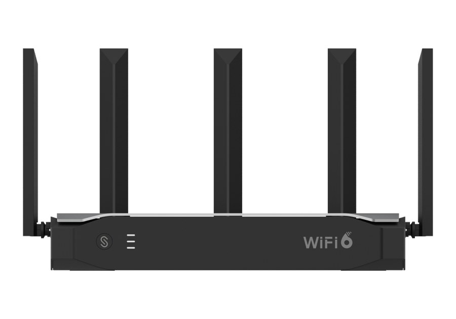 Router Wifi 6 Ruijie RG-EG105GW-X nhìn thẳng phía trước, 5 ăng-ten ngoài