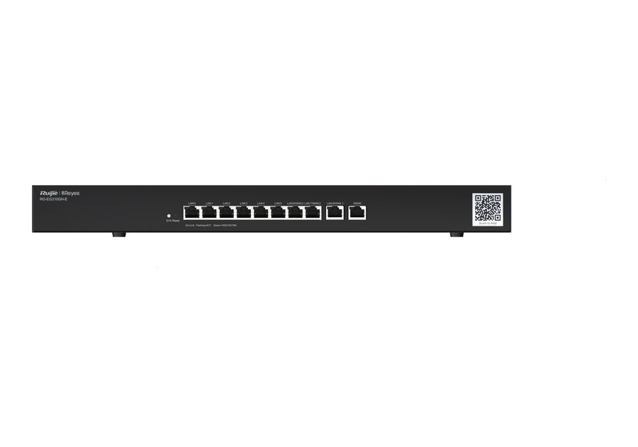 Router Ruijie RG-EG310GH-E nhìn thẳng mặt trước, 10 cổng 10/100/1000BASE-T