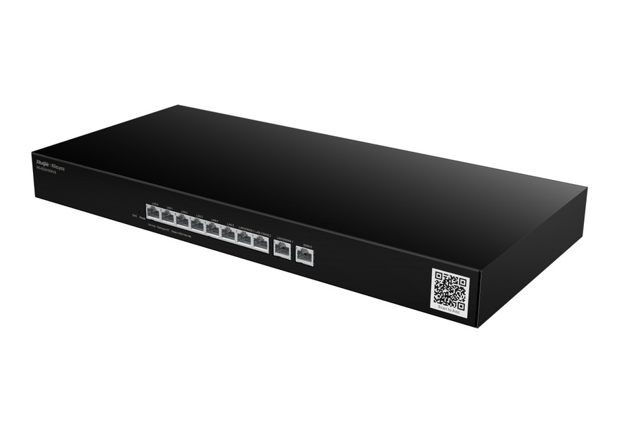 RG-EG310GH-E nhìn nghiêng, router văn phòng chiếm 1U trong tủ rack