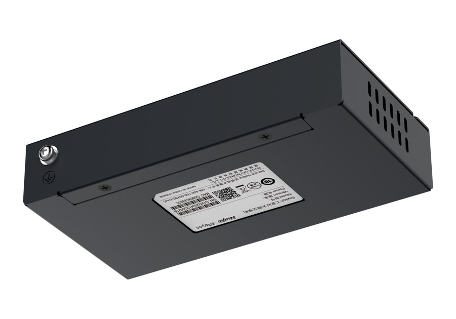 RG-ES105GD nhìn từ phía dưới mặt sau, vỏ kim loại 119 × 75 × 24 mm