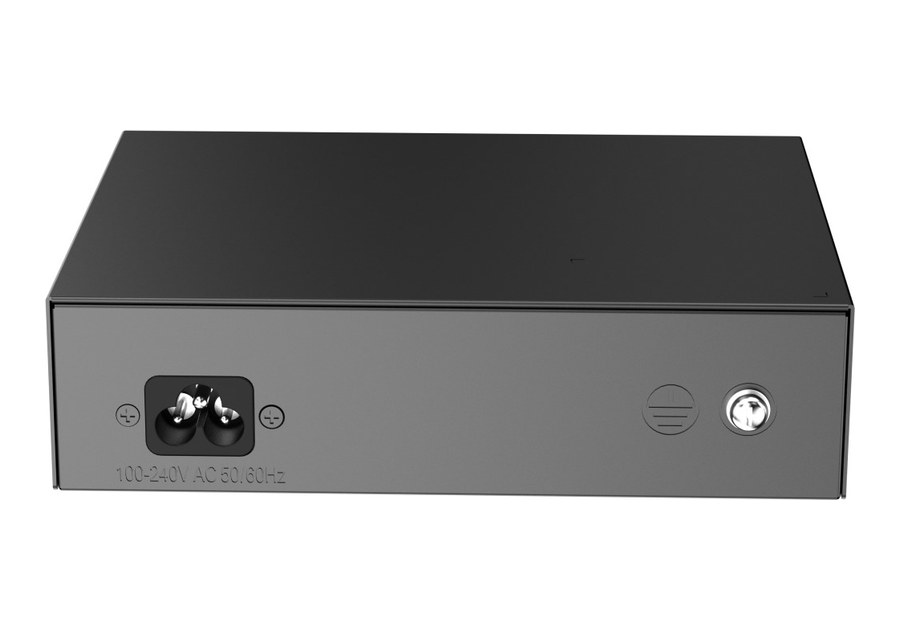 Mặt sau RG-ES106F-P: đầu cắm nguồn AC và cọc tiếp đất