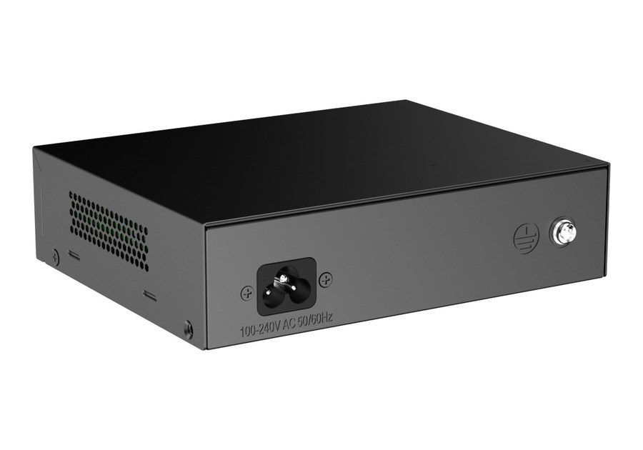 RG-ES106F-P nhìn nghiêng phía sau, vỏ kim loại 166 × 132,6 × 43 mm