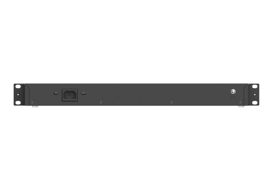 Mặt sau RG-ES118GS-P-L: đầu cắm nguồn AC và cọc tiếp đất