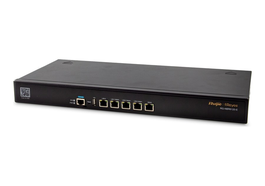 RG-NBR6120-E nhìn nghiêng, router 1U lắp rack 19 inch theo datasheet
