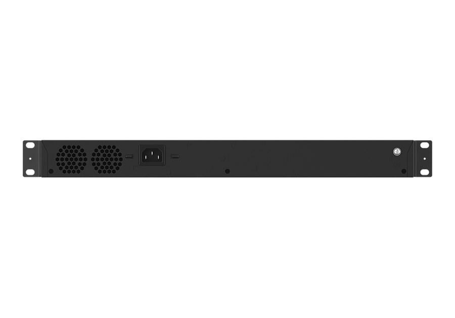 Mặt sau RG-NBS3100-48GT4SFP-P, nguồn AC cố định, dòng vào tối đa 7 A theo datasheet