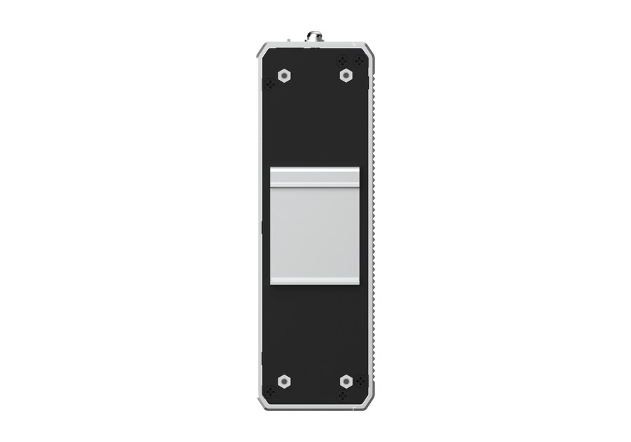 Mặt sau RG-NIS2100-4GT2SFP-HP với ngàm gắn thanh ray DIN