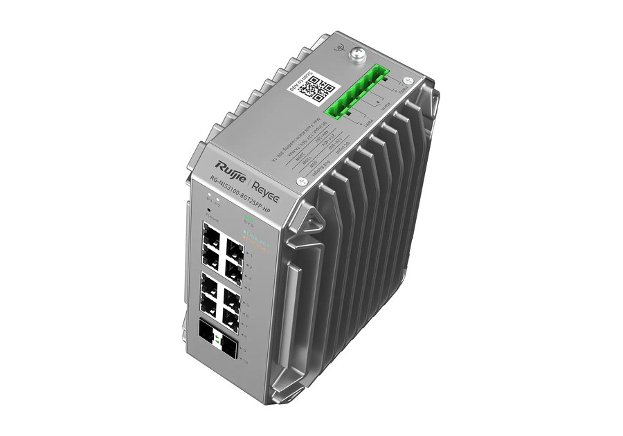 RG-NIS3100-8GT2SFP-HP nhìn nghiêng từ phía trên, ảnh chính hãng