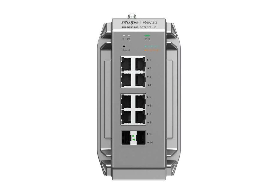 RG-NIS3100-8GT2SFP-HP nhìn thẳng phía trước, ảnh chính hãng Ruijie