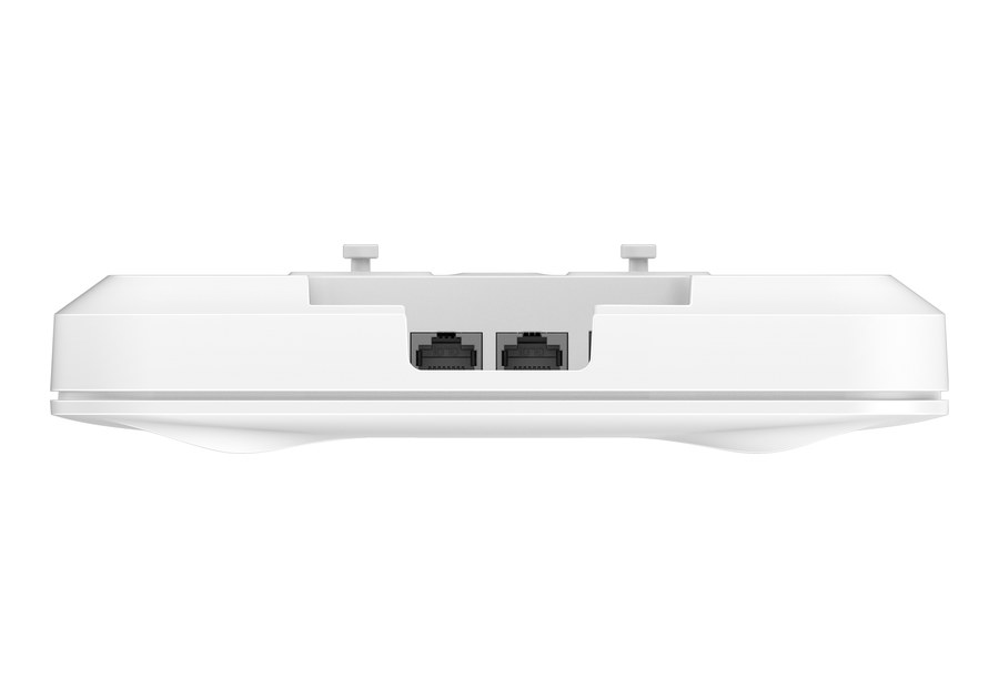 RG-RAP2260 nhìn từ cạnh có cổng; datasheet ghi 1 cổng GE và 1 cổng 2,5GE