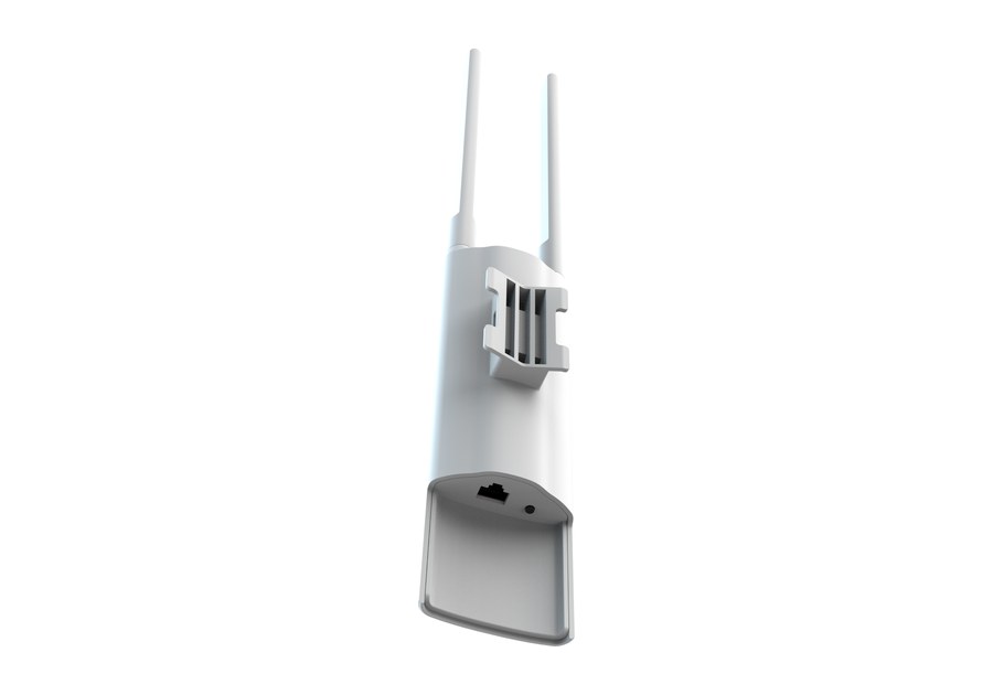 RG-RAP52-OD nhìn nghiêng từ phía sau, một cổng 10/100/1000BASE-T theo datasheet
